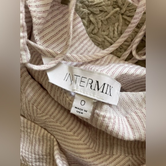 INTERMIX red white striped long maxi mermaid dress 0 - Picture 3 of 7